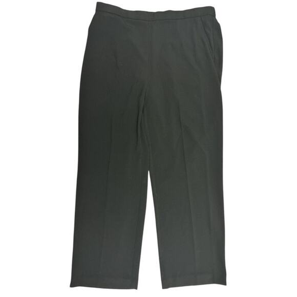 Croft & Barrow Pants 16P Petite Bold Black Straight Pocket Rayon Stretch Pull-On - Picture 1 of 5